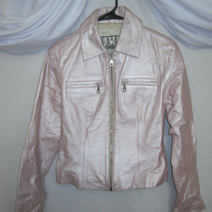 B.B.Dakota Pink Leather Jacket